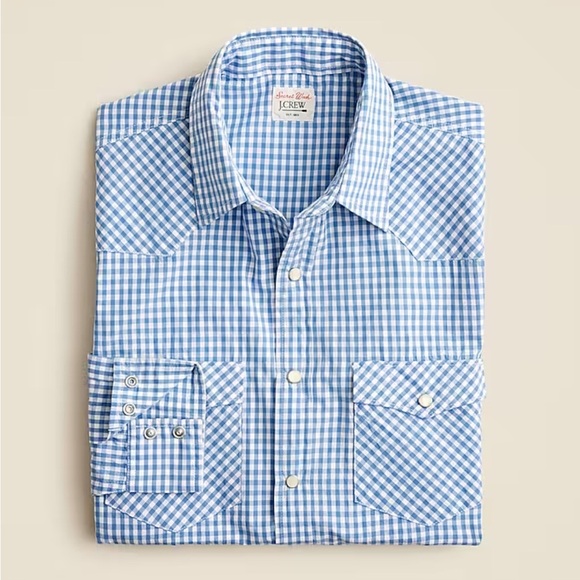 J crew Secret Wash cotton poplin western shirt - Picture 3 of 5